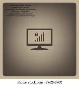 signal strength indicator, closed access. icon. vector design