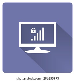 signal strength indicator, closed access. icon. vector design