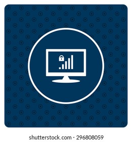 signal strength indicator, closed access. icon. vector design