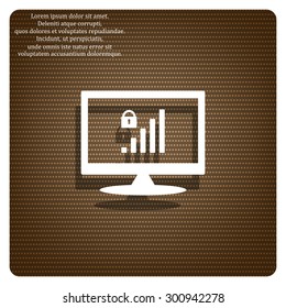 signal strength indicator, closed access. icon. vector design