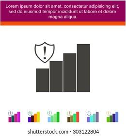 signal strength indicator, closed access. icon. vector design