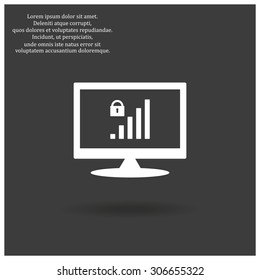 signal strength indicator, closed access. icon. vector design