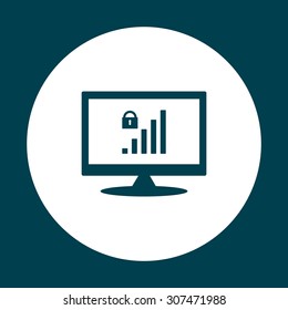 signal strength indicator, closed access. icon. vector design