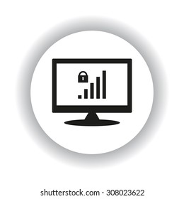 signal strength indicator, closed access. icon. vector design
