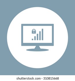 signal strength indicator, closed access. icon. vector design