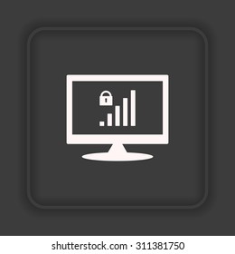 signal strength indicator, closed access. icon. vector design
