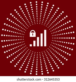 signal strength indicator, closed access. icon. vector design