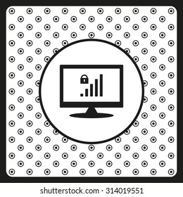 signal strength indicator, closed access. icon. vector design