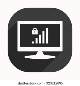 signal strength indicator, closed access. icon. vector design