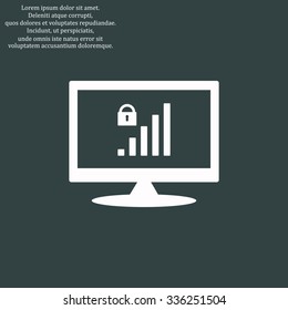signal strength indicator, closed access. icon. vector design