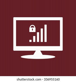 signal strength indicator, closed access. icon. vector design