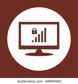signal strength indicator, closed access. icon. vector design
