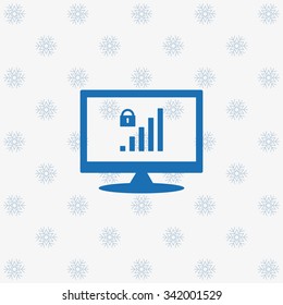 signal strength indicator, closed access. icon. vector design