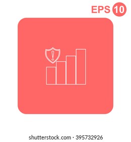 Signal strength indicator, closed access. Vector icon.