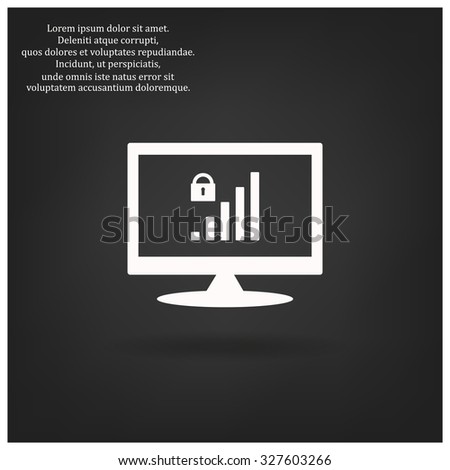 signal strength indicator, closed access. icon. vector design