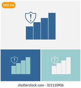 Signal strength indicator, closed access.Vector icon.
