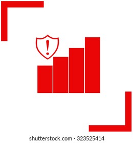Signal strength indicator, closed access.Vector icon.