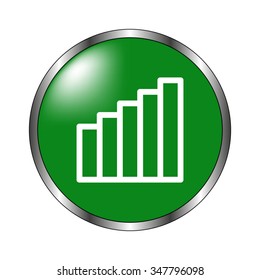Signal strength indicator -  green vector icon
