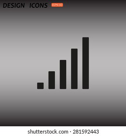 signal strength indicator. icon. vector design
