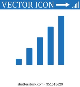 signal strength indicator. icon, vector illustration. Flat design style
