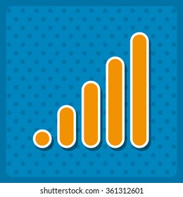 signal strength indicator icon, vector illustration. Modern design. Flat design style