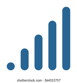signal strength indicator icon, vector illustration. Modern design. Flat design style