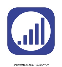 signal strength indicator. icon, vector illustration. Flat design style