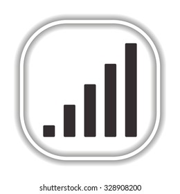 signal strength indicator.  Modern design flat style icon