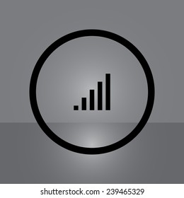 signal strength indicator on gray background, vector, EPS 10