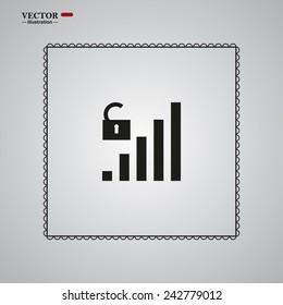 signal strength indicator, open access , vector illustration, EPS 10