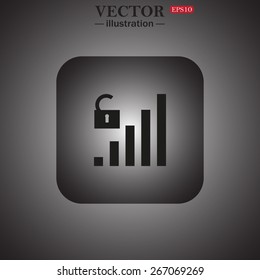 signal strength indicator, open access, web icon. vector design