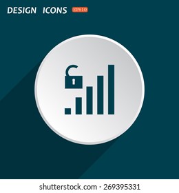signal strength indicator, open access. icon. vector design