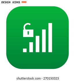 signal strength indicator, open access. icon. vector design