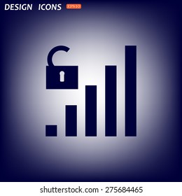 signal strength indicator, open access. icon. vector design