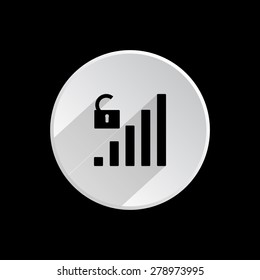signal strength indicator, open access. icon. vector design