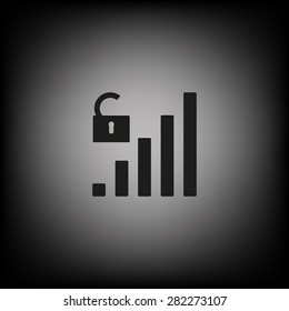 signal strength indicator, open access. icon. vector design