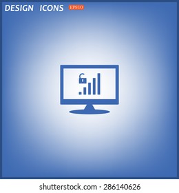 signal strength indicator, open access. icon. vector design