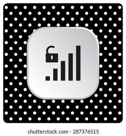 signal strength indicator, open access. icon. vector design
