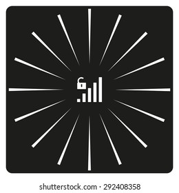 signal strength indicator, open access. icon. vector design