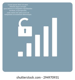 signal strength indicator, open access. icon. vector design