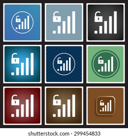 signal strength indicator, open access. icon. vector design