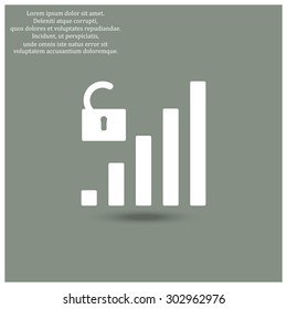 signal strength indicator, open access. icon. vector design