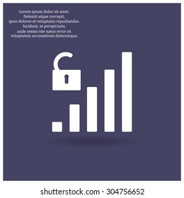 signal strength indicator, open access. icon. vector design