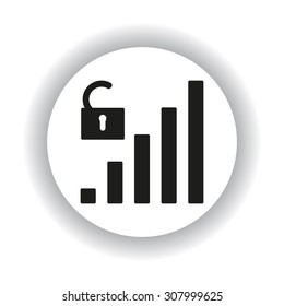 signal strength indicator, open access. icon. vector design