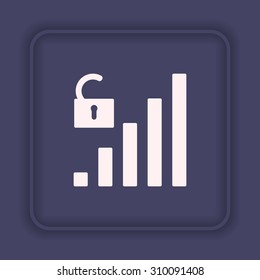 signal strength indicator, open access. icon. vector design
