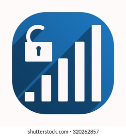 signal strength indicator, open access. icon. vector design
