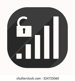 signal strength indicator, open access. icon. vector design