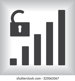 signal strength indicator, open access. icon. vector design