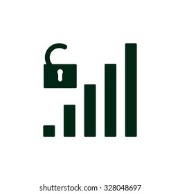 signal strength indicator, open access. icon. vector design