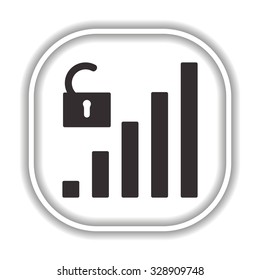 signal strength indicator, open access. icon. vector design